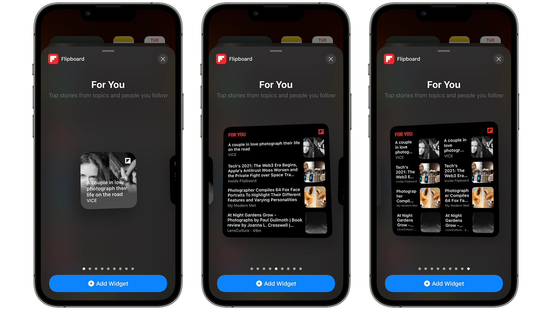 Flipboard iOS Widgets