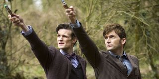 Matt Smith and David Tennant on Doctor Who