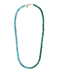 Turquoise + Malachite Rope Necklace $595 | Fry Powers