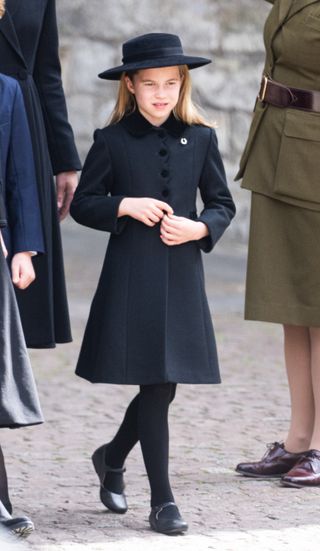 Princess Charlotte at the Queen's funeral