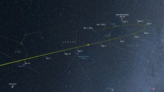 Comet ISON Sky Map