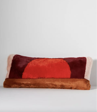 Plush colorblock throw pillow from Anthropologie.