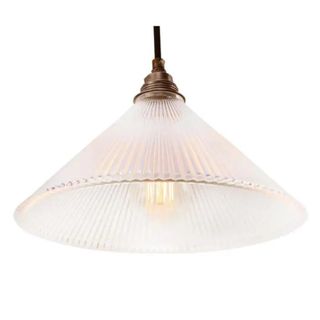 A vintage glass pendant light from 1stDibs