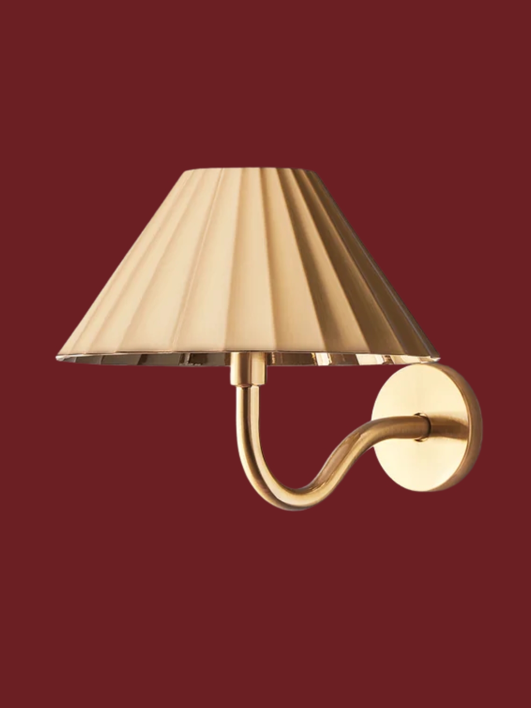 Pooky Lighting, Twinky Rechargeable Wall Light in Antique Brass