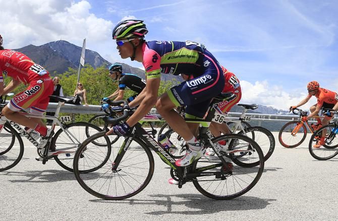 Xu Gang (Lampre-Merida) in the field at Giro del Trentino