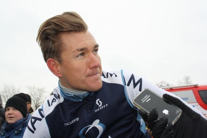 IAM cold: Heinrich Haussler at the start of Gent-Wevelgem