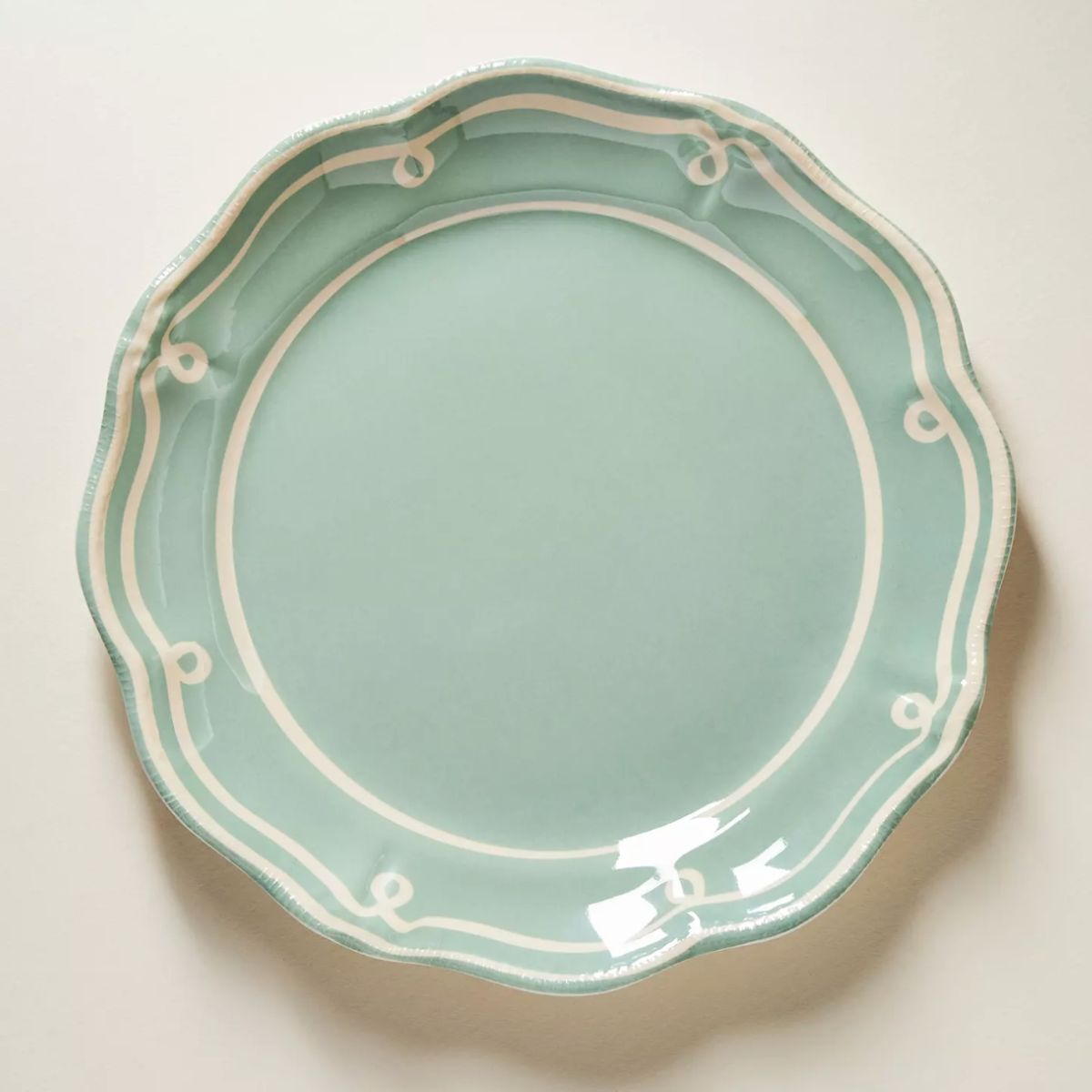 A mint green/blue plate