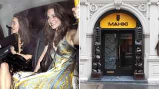 L-Kate Middleton and Pippa Middleton, R- Mahiki nightclub