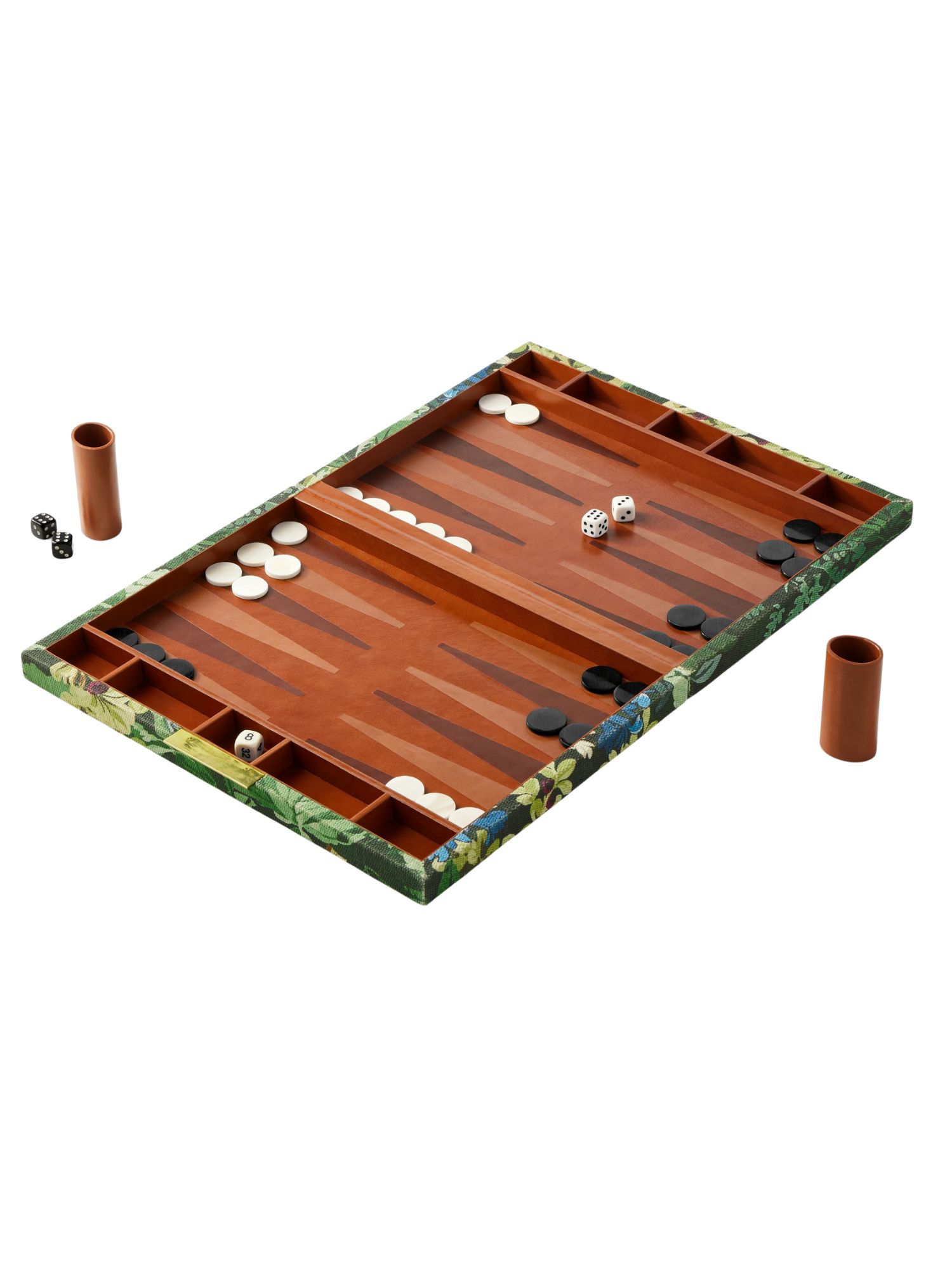 Fern Forest Printed Jute Backgammon