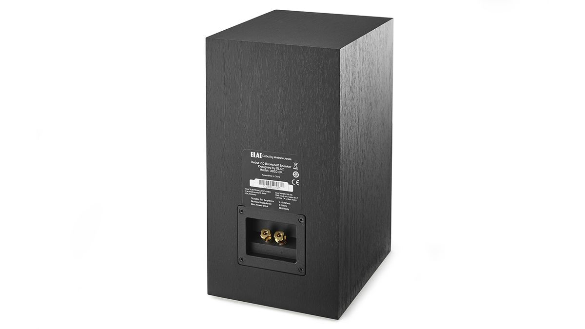 Rear view of the Elac Debut B5.2 in black