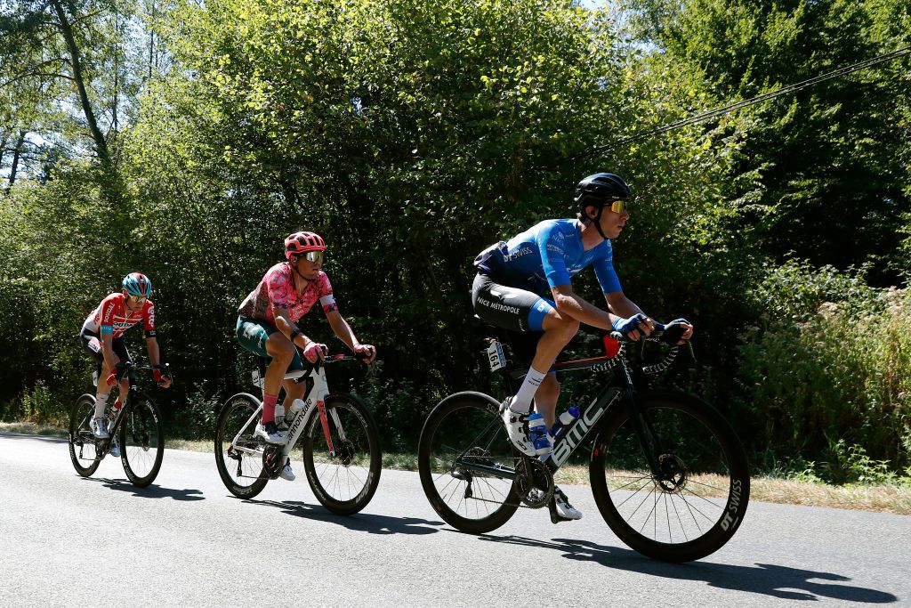 Stefan Bissegger was in the three-rider attack at the Tour de l'Ain