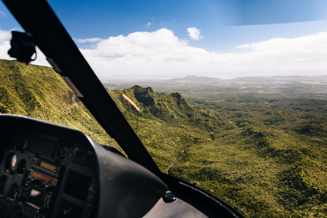 Heavy rainfall at the centre of the island has carved out wide valleys in the volcanic rock