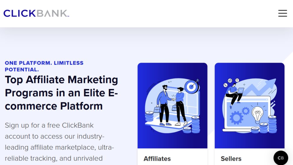 Clickbank website screenshot (July 2025).