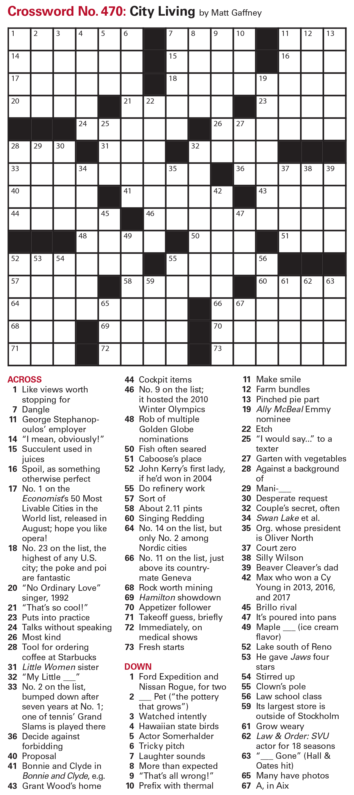 Crossword puzzle