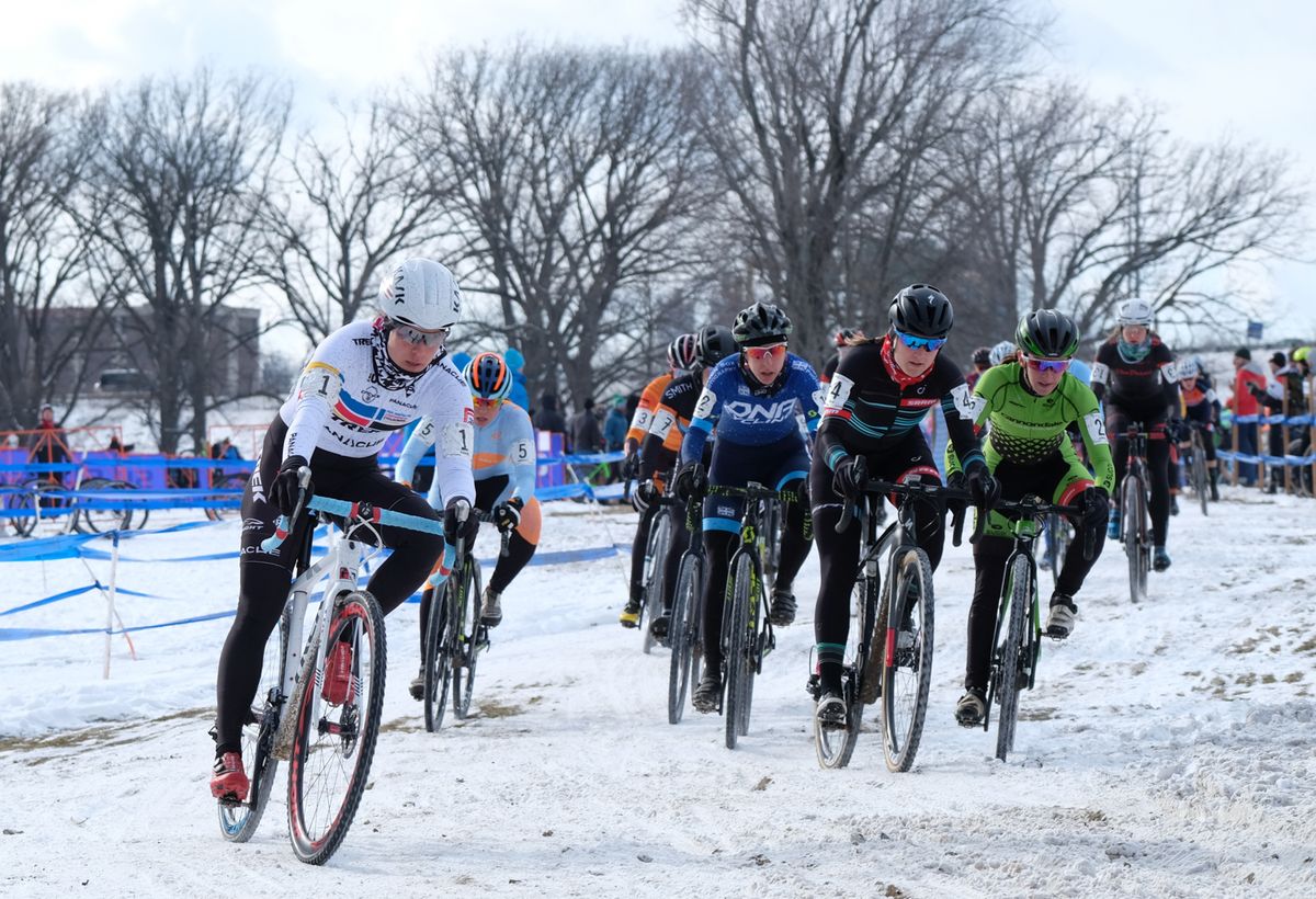 Katie Compton (Trek-Panache) took the hole-shot but was then passed by Anderson