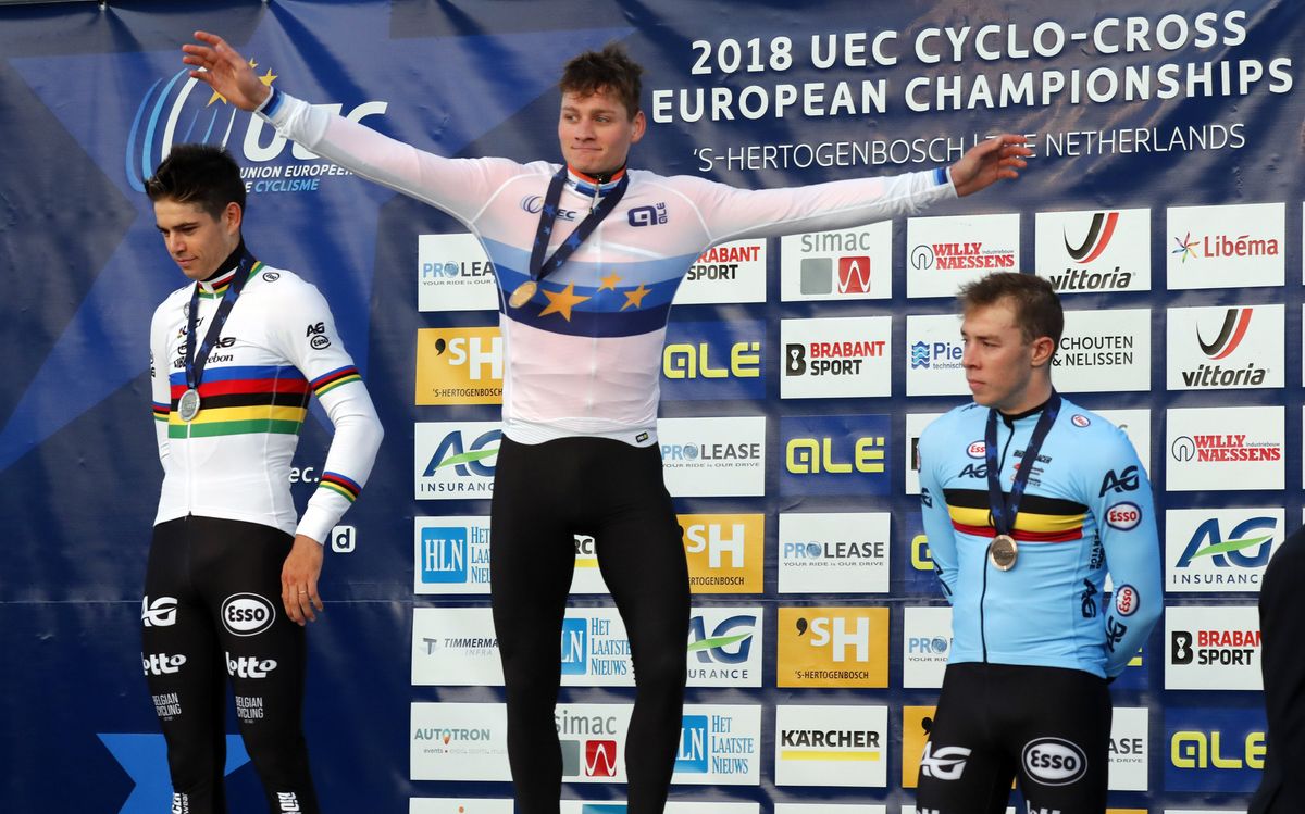 Mathieu van der Poel takes the top step on the podium
