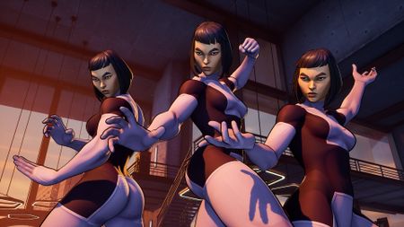 Invincible VS screenshot showing Dupli-Kate using her abilities