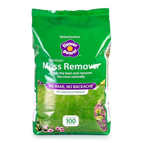 Flower Power Moss Remover &amp;amp; Lawn Feeder With Organic High Potash Formula, 5kg
