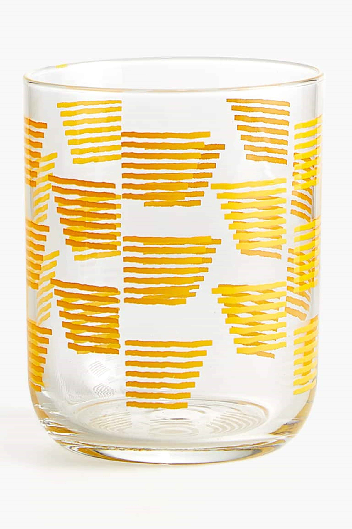 Yellow stripe print tumbler, £3.99, Zara Home