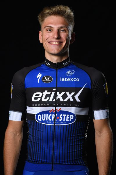 The 2016 Etixx - Quick-step team kit modelled by Marcel Kittel