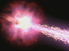 an unusually bright gamma-ray burst, which produced a jet that emerged at nearly the speed of light. 