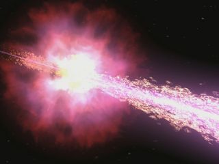  an unusually bright gamma-ray burst, which produced a jet that emerged at nearly the speed of light. 