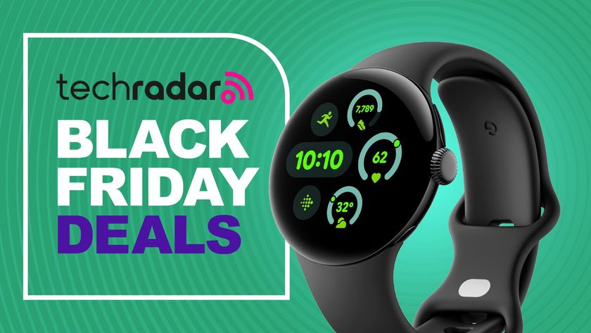 Google Pixel Watch 4 in Black on techRadar deals banner