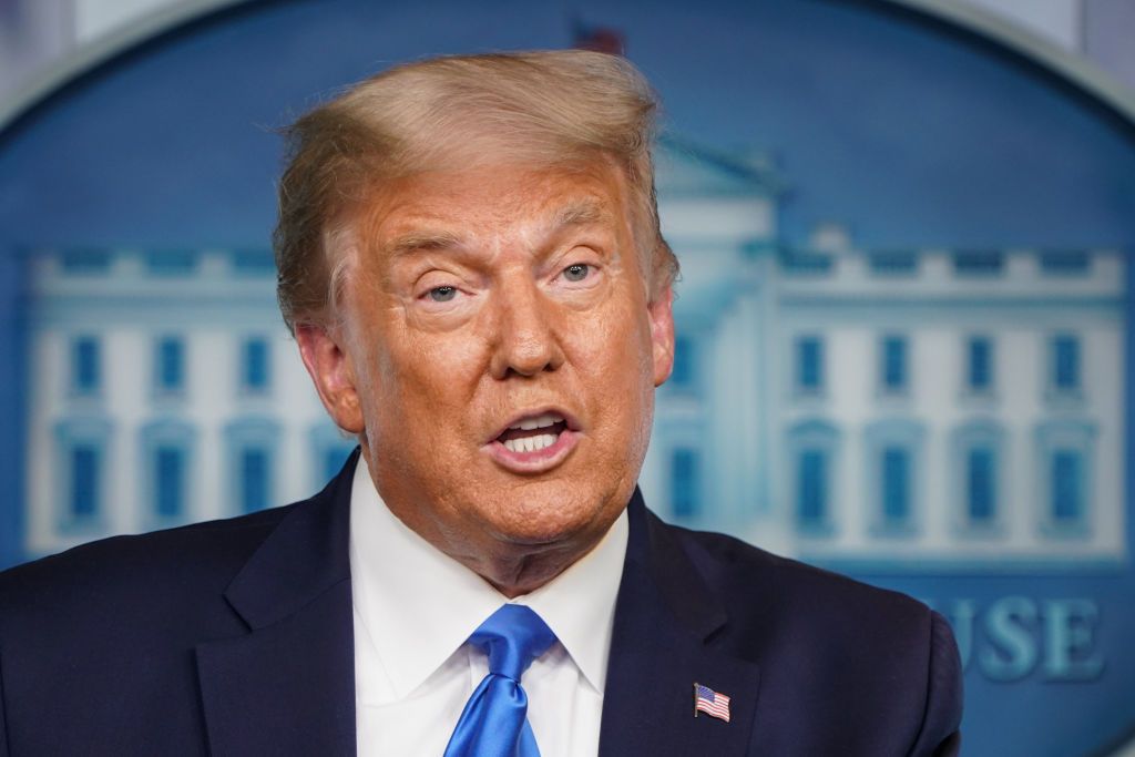 President Donald Trump speaks during a news conference in the briefing room of the White House on September 23, 2020 in Washington, DC.