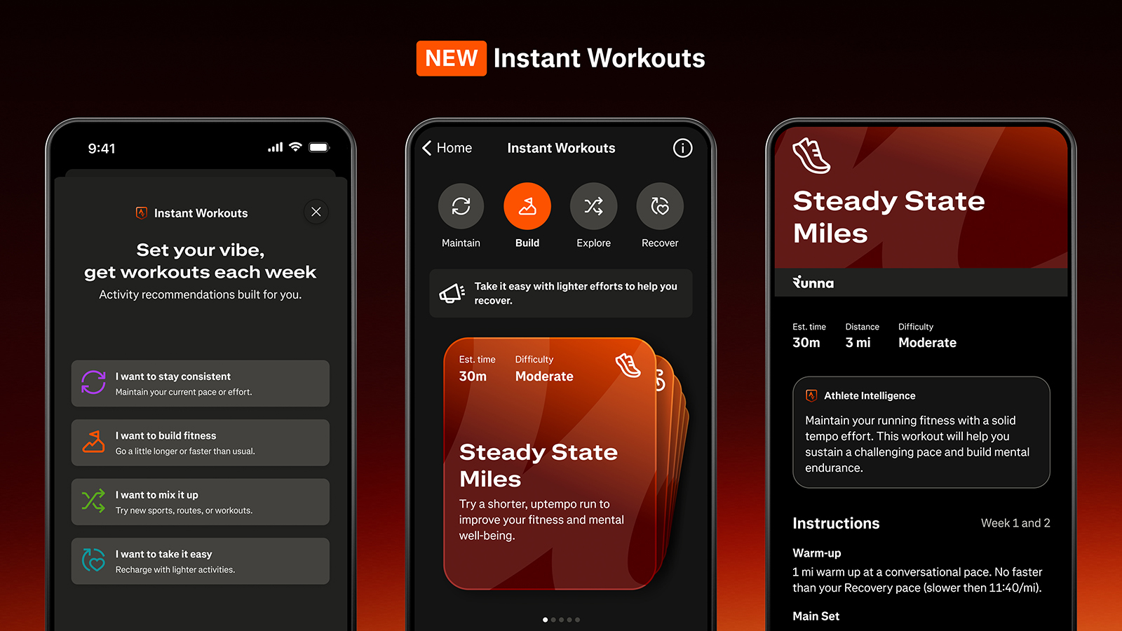 Strava Instant Workouts screenshots