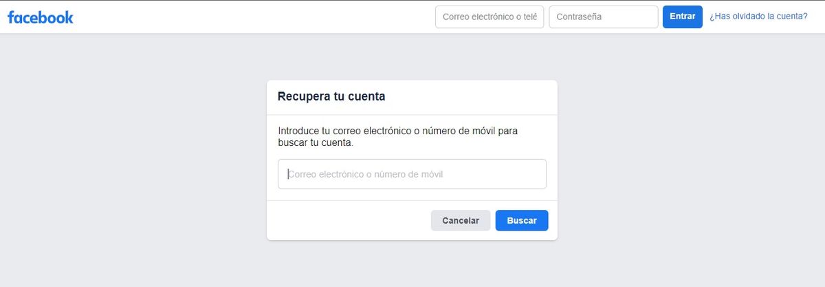 C&oacute;mo resetear tu contrase&ntilde;a de Facebook, paso 2