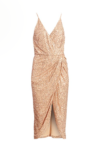 Jonathan Simkhai Speckled Sequin Wrap Dress