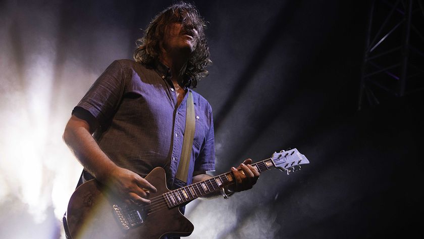 BRISTOL, ENGLAND - AUGUST 17: Kurt Ballou of Converge performs at ArcTanGent Festival 2023 at Fernhill Farm on August 17, 2023 in Bristol, England. (Photo by Aldara Zarraoa/Redferns)