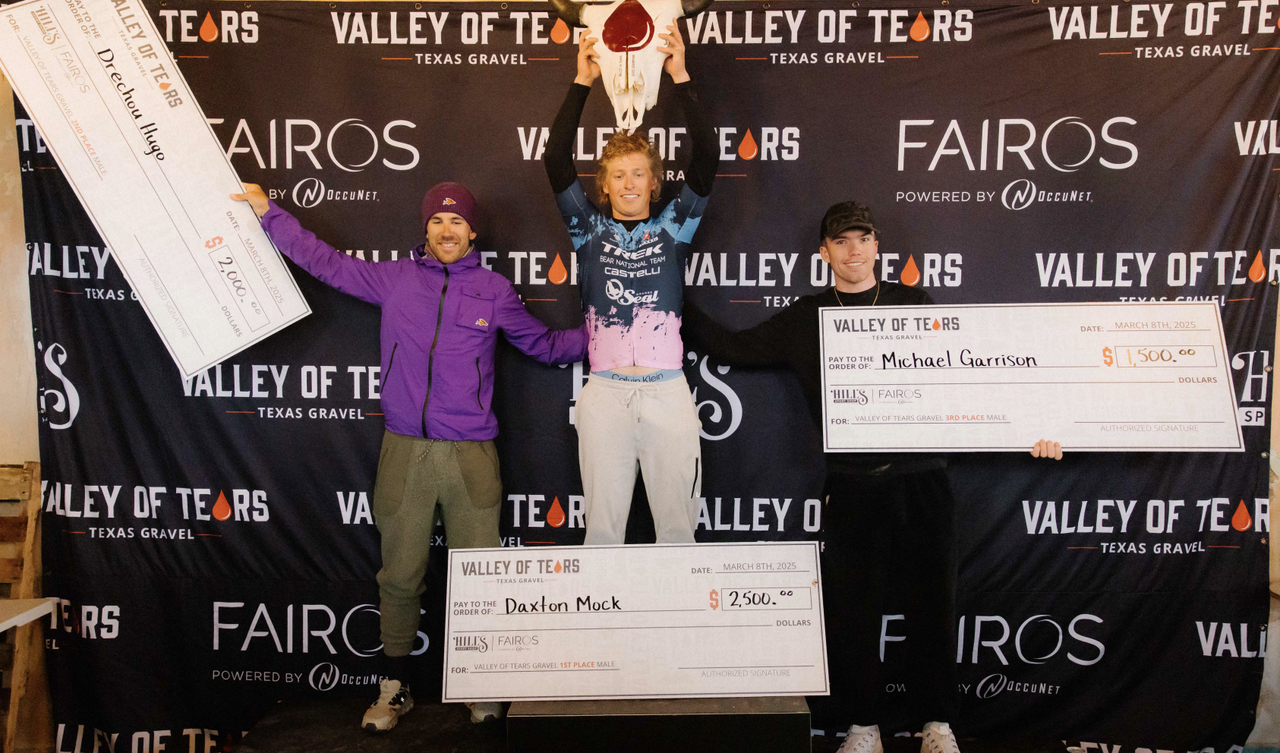 Men's elite podium at 2025 Valley of Tears