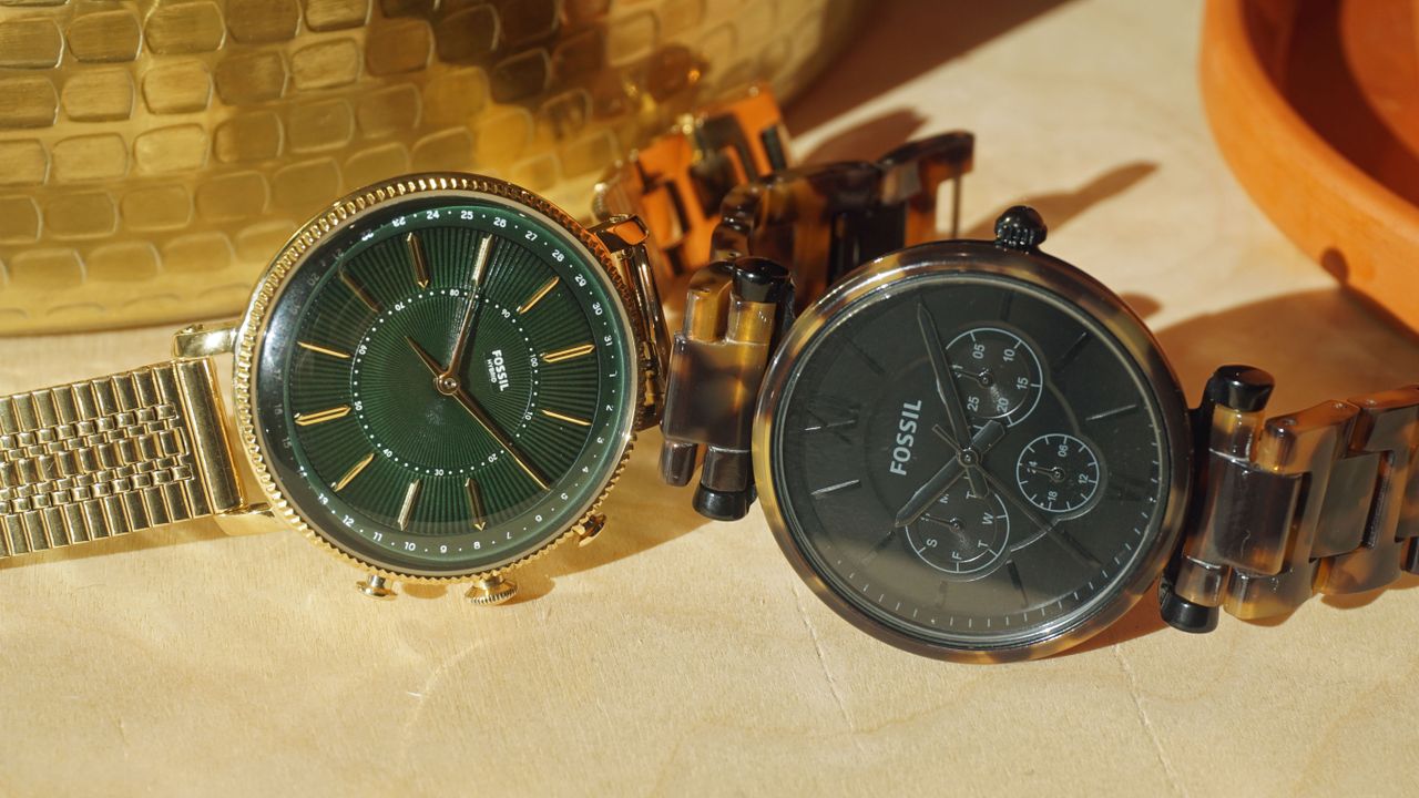 Fossil's Cameron hybrid is on the left and Jacqueline is on the right. (Image credit: Techradar)