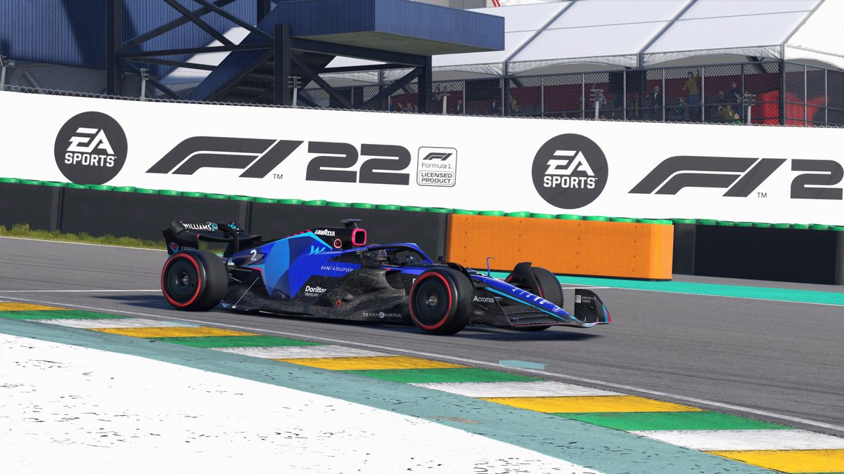 Screenshots from F1 22 showing various ray-traced effects on and off