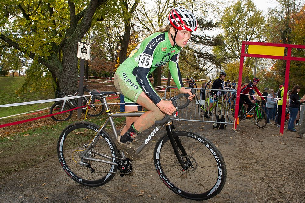 Ashley Zoerner (USA) Alpha Bicycle Company makes her way for a top 10 finish.