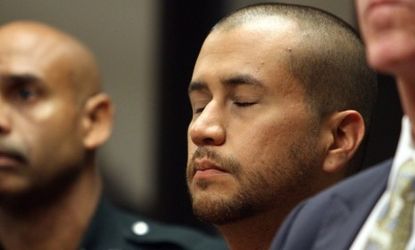 George Zimmerman closes his eyes during his initial bond hearing: The neighborhood watchman charged with second-degree murder grew up in a racially mixed household.
