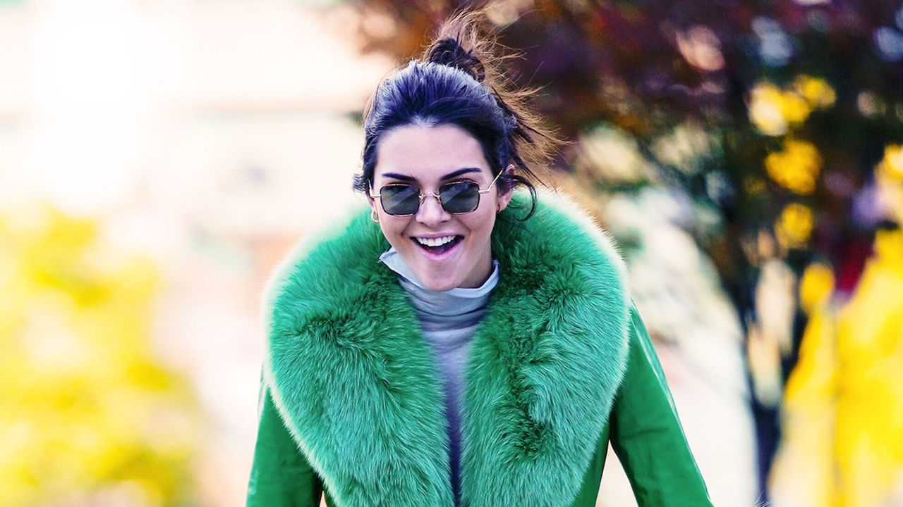 Fur, Street fashion, Green, Clothing, Fur clothing, Coat, Fashion, Eyewear, Yellow, Outerwear, 