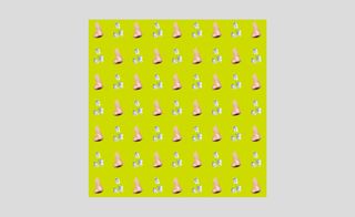 'Nose/Popcorn - Yellow/Green' by John Baldessari