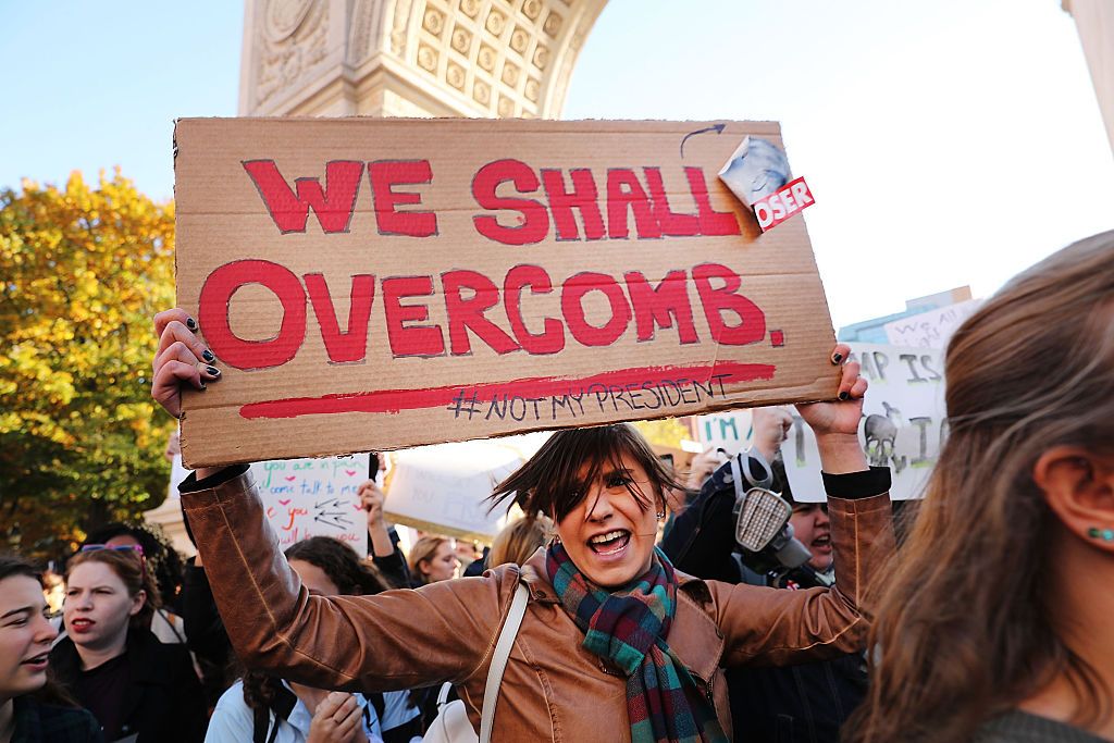 Trump protesters in NYC on Nov. 11