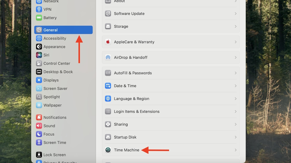 How to access Time Machine on macOS