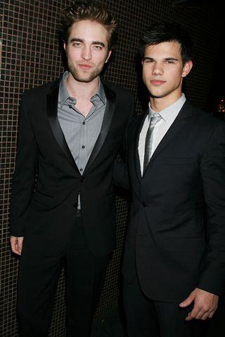 Robert Pattinson and Taylor Lautner at the New Moon New York screening
