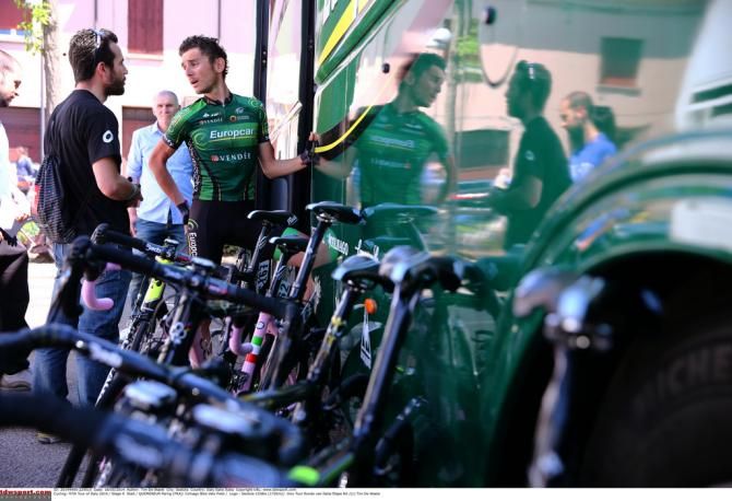 Perrig Quemeneur (Europcar) at the team bus