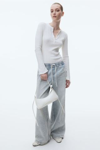 Denim Pull-On Trousers