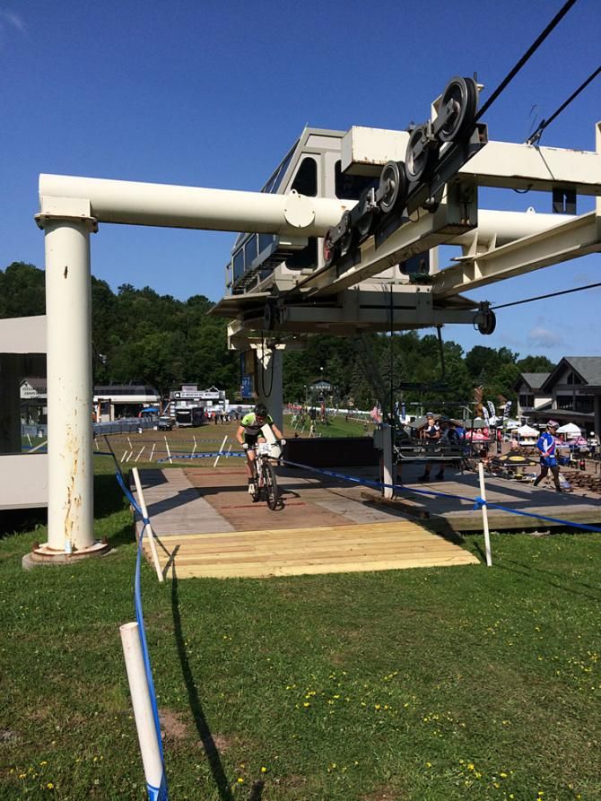 When racing at a ski resort, sometimes organizers make use of the natural "features"