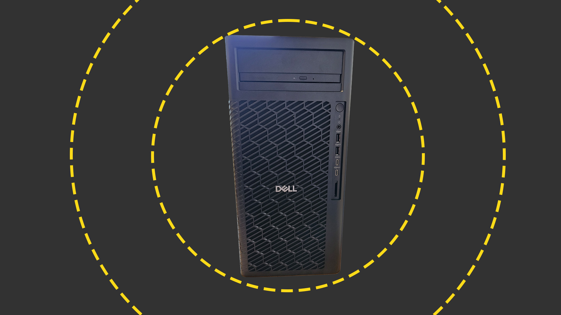The Dell Pro Max Tower T2 on the ITPro background