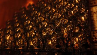 The Golden Army stored away in Hellboy II: The Golden Army.
