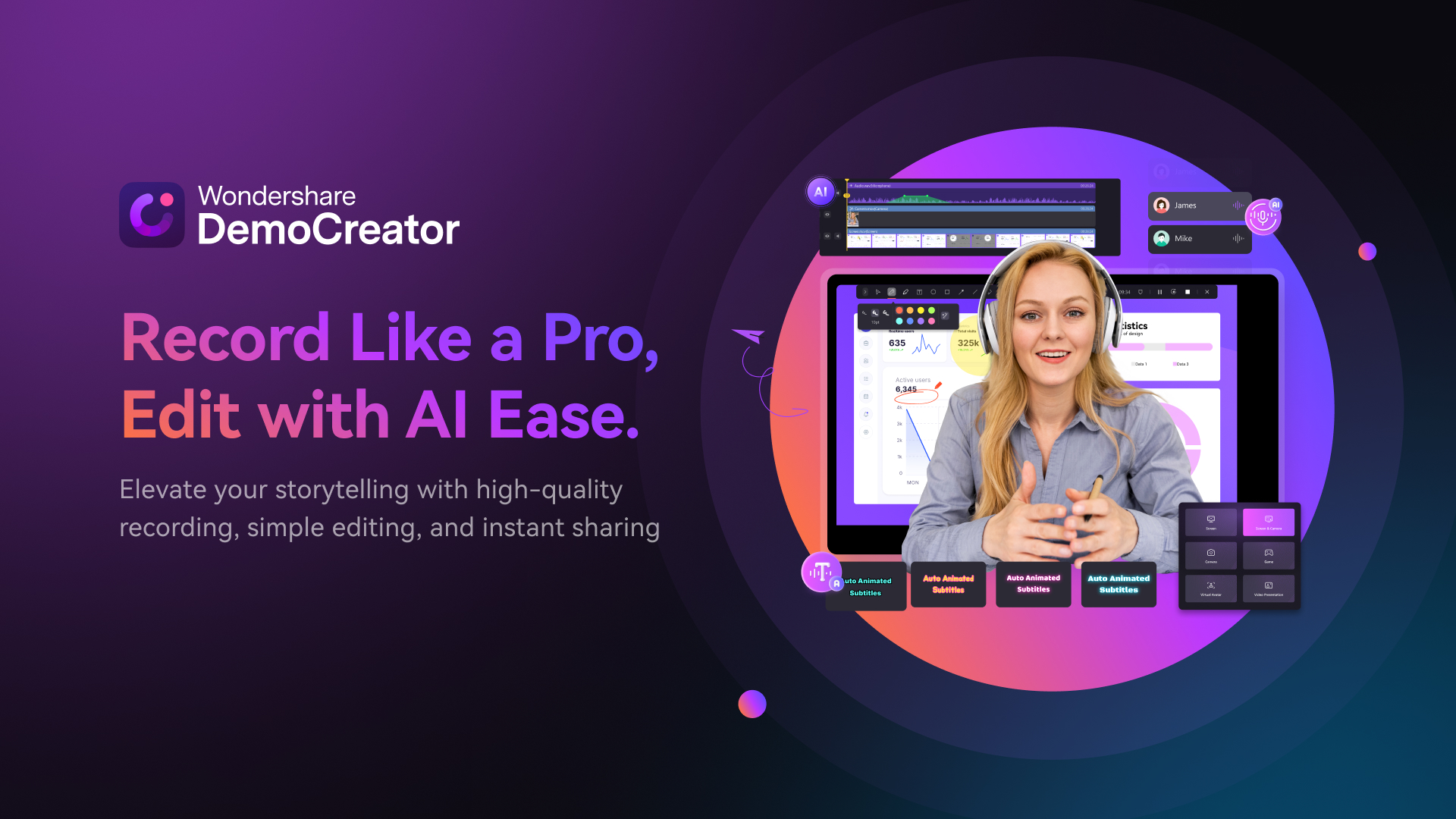 Wondershare DemoCreator 8.0 упростил запись и редактирование высококачественных видео.