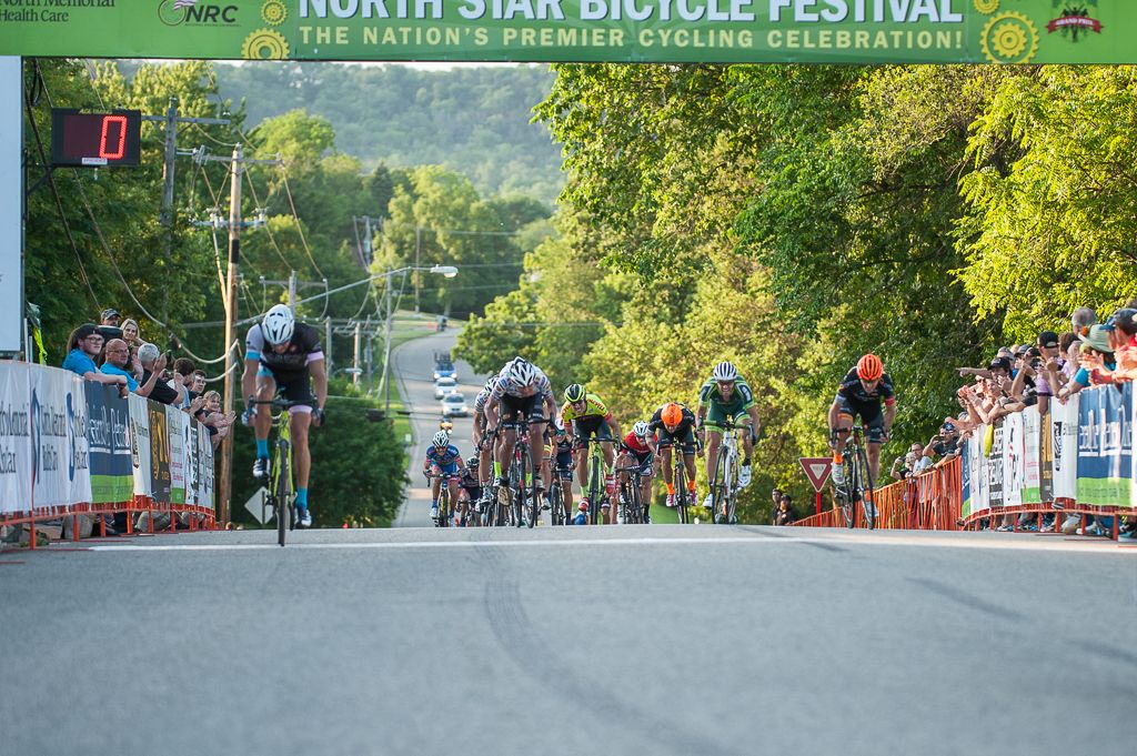 Colin Strickland (Elbowz Racing) beats Ryan Anderson (Optum p/b Kelly Benefit Strategies) to the line for second on the stage