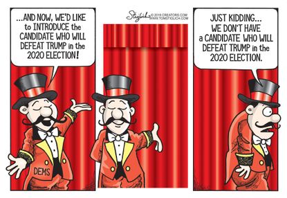 Political Cartoon U.S. Trump Democrats 2020
